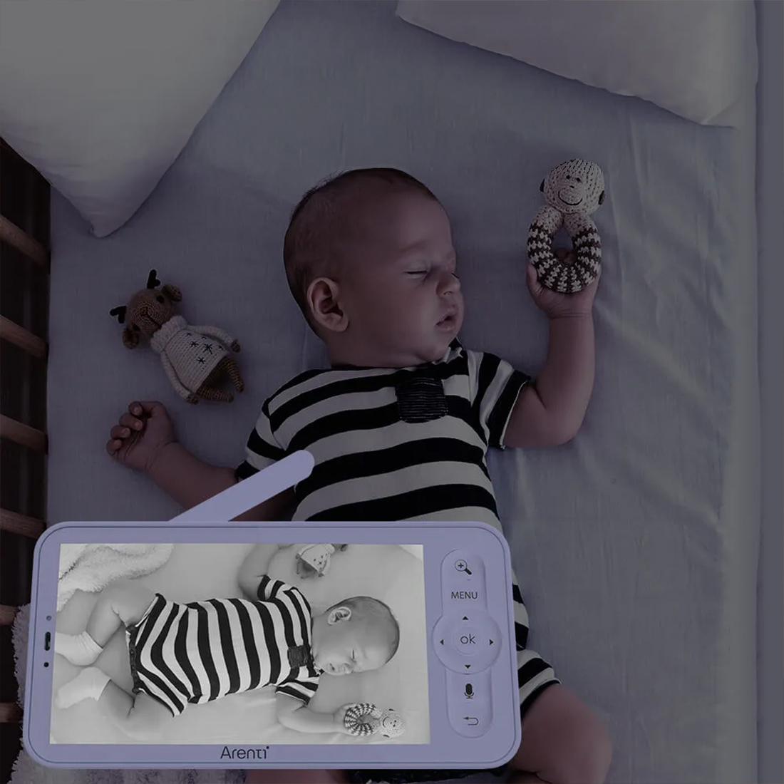 AInanny B2 Smart – podgląd 1080p Full HD z trybem nocnym IR