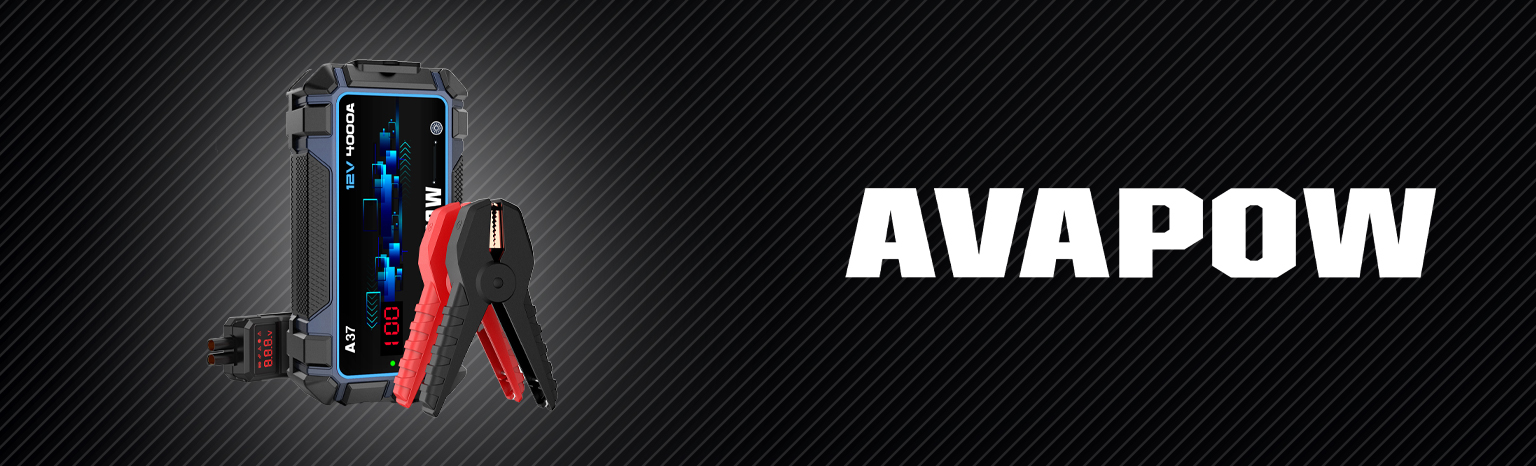 AVAPOW A9 Max (A37) booster rozruchowy 12V 4000A z USB-C PD 60W i IP65 – jump starter do samochodów benzyna 10L i diesel 6.5L