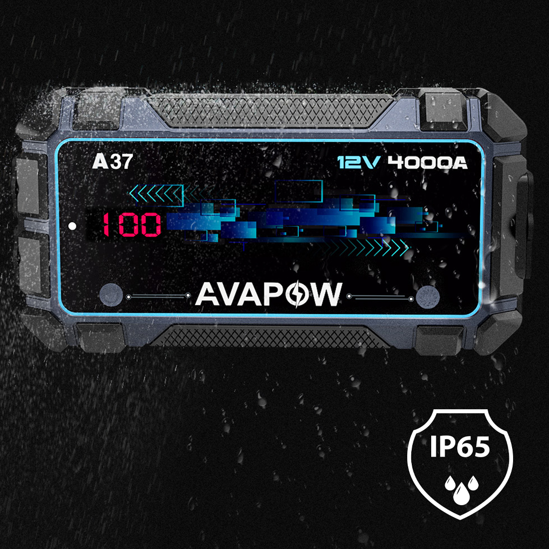 AVAPOW A9 Max A37 IP65 – wodoodporny i pyłoszczelny booster rozruchowy do auta, off-road i łodzi