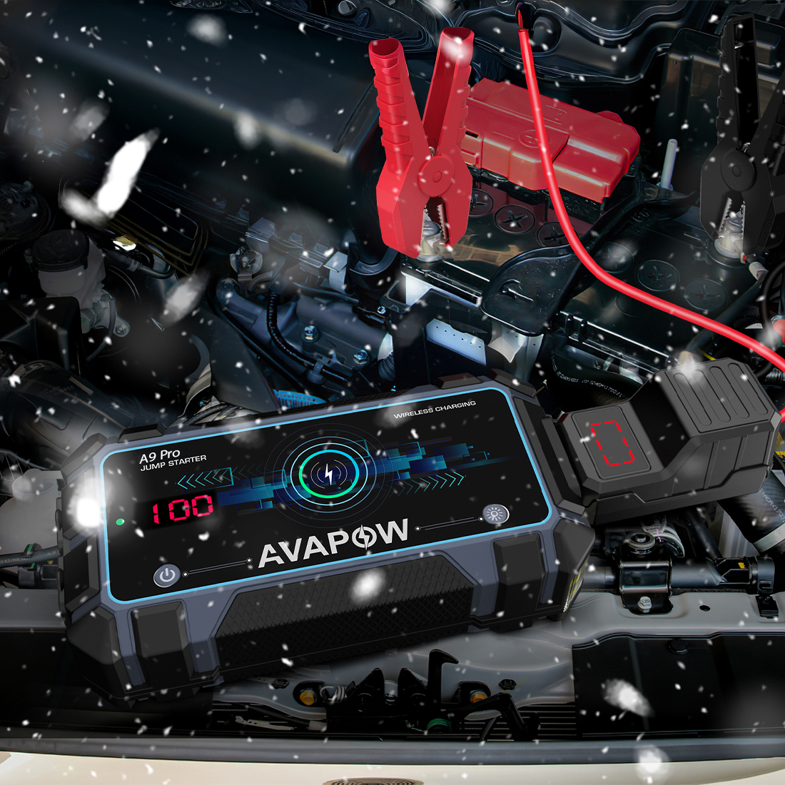 AVAPOW A9 Pro IP65 – wodoodporny i pyłoszczelny booster rozruchowy 12V do auta, off-roadu i łodzi