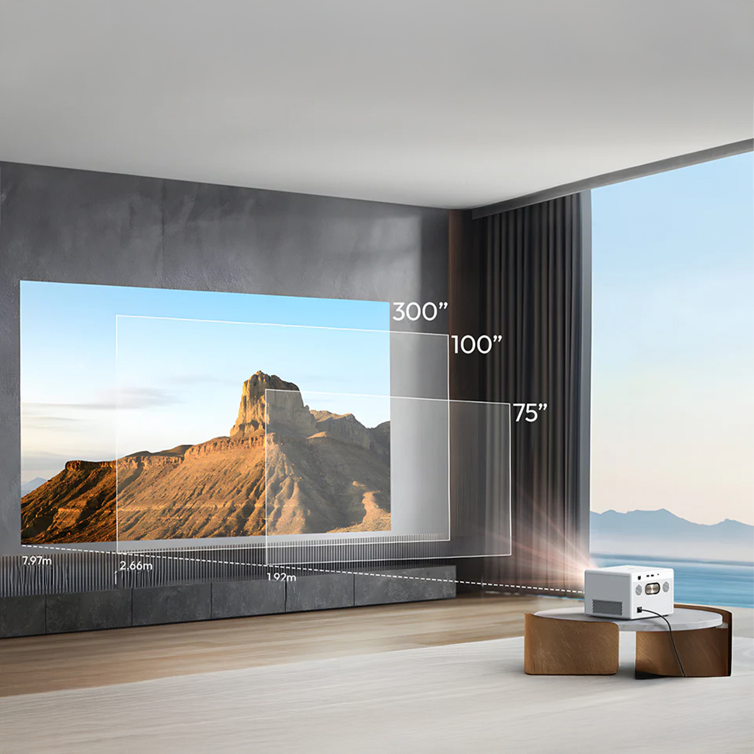 BYINTEK PLATO T5 Max duży obraz 250 cali kino domowe