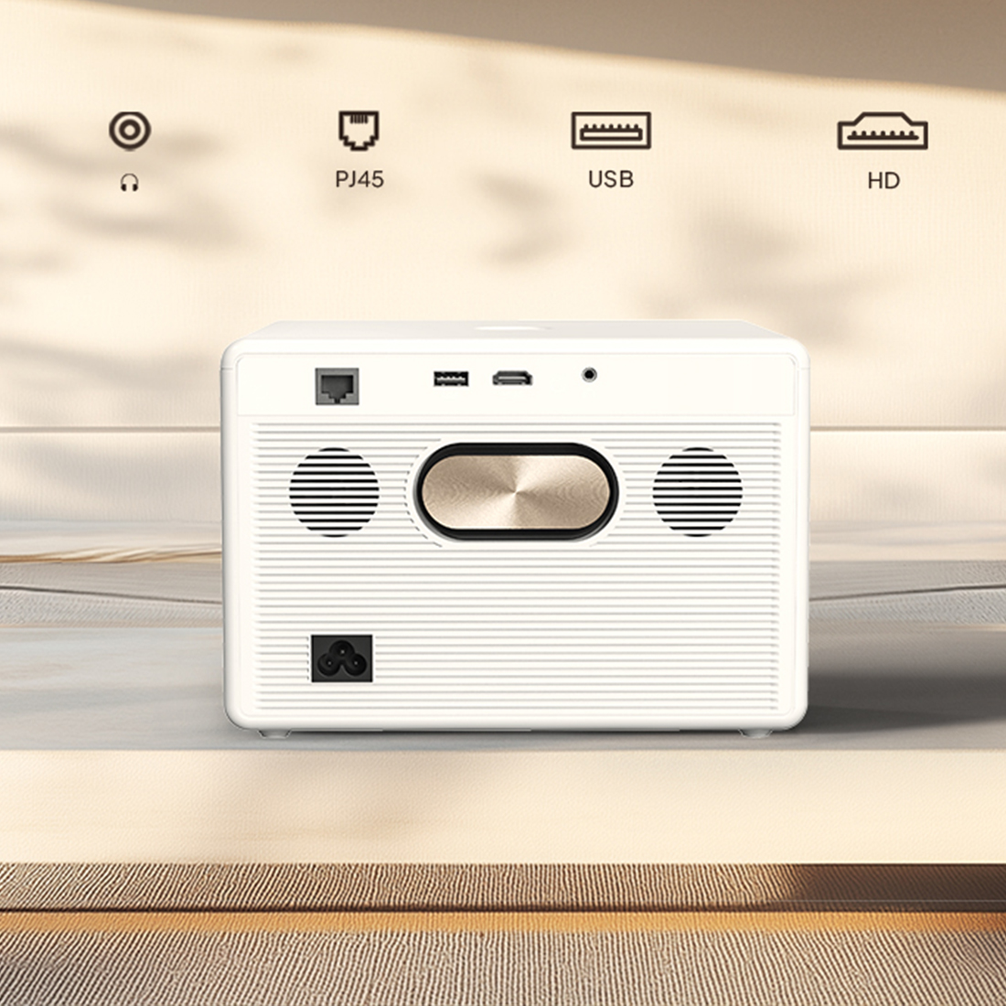 BYINTEK PLATO T5 Max złącza HDMI USB LAN audio projektor