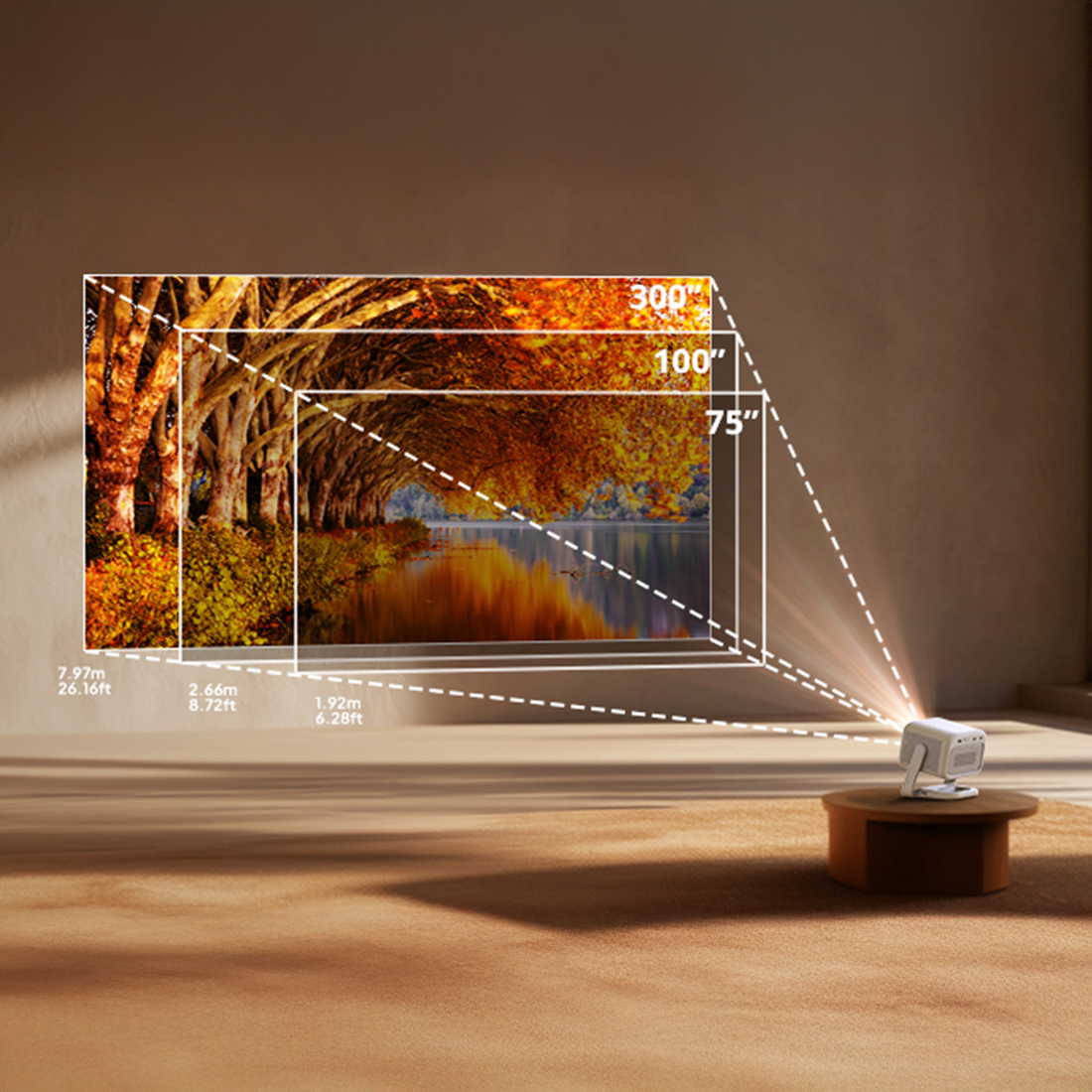 BYINTEK UFO U90 autofokus TOF korekcja trapezu