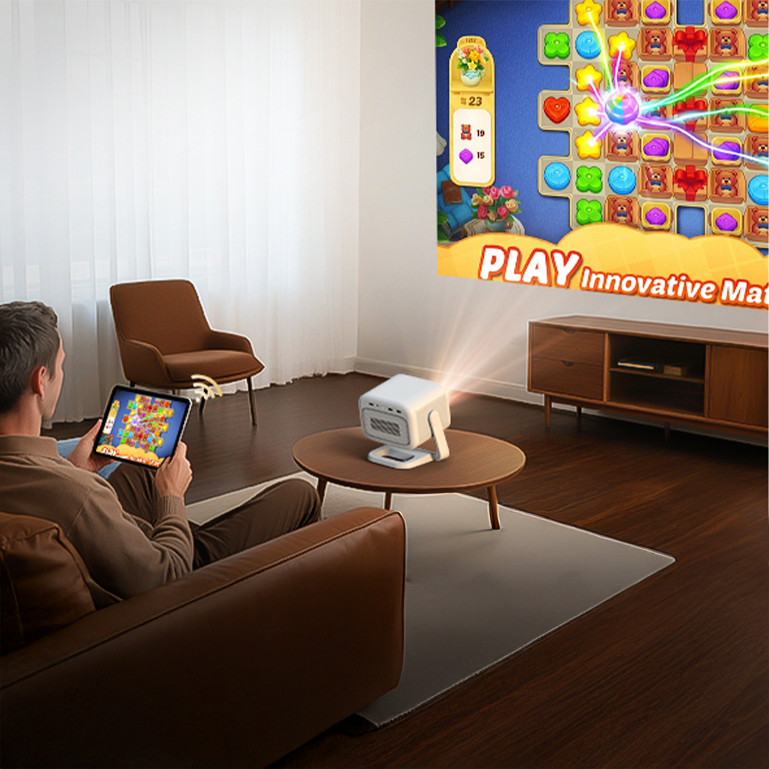 BYINTEK UFO U90 wbudowany Chromecast WiFi dual band przesyłanie obrazu