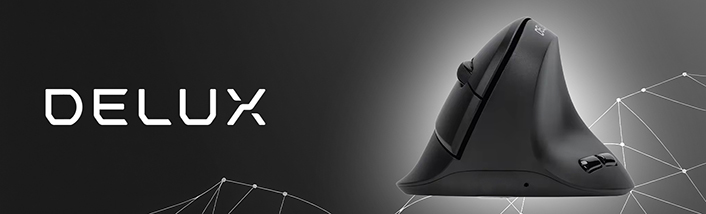 ergonomiczna mysz pionowa Delux M618AIR GX dla osób z bólem nadgarstka