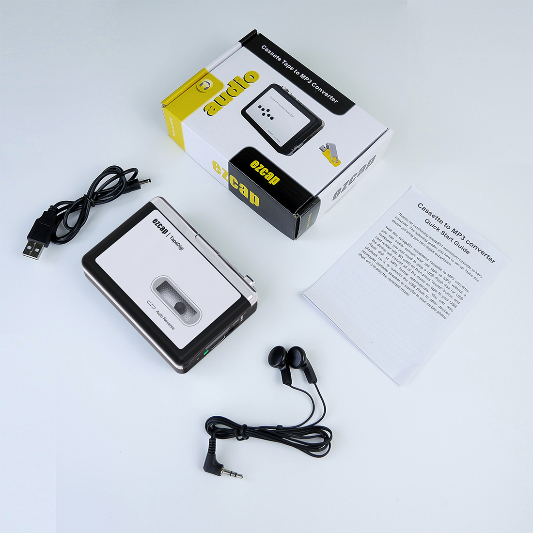 EZCAP 231 TapeDigi USB – konwerter kaset magnetofonowych na MP3 z Auto Partition i nagrywaniem na pendrive