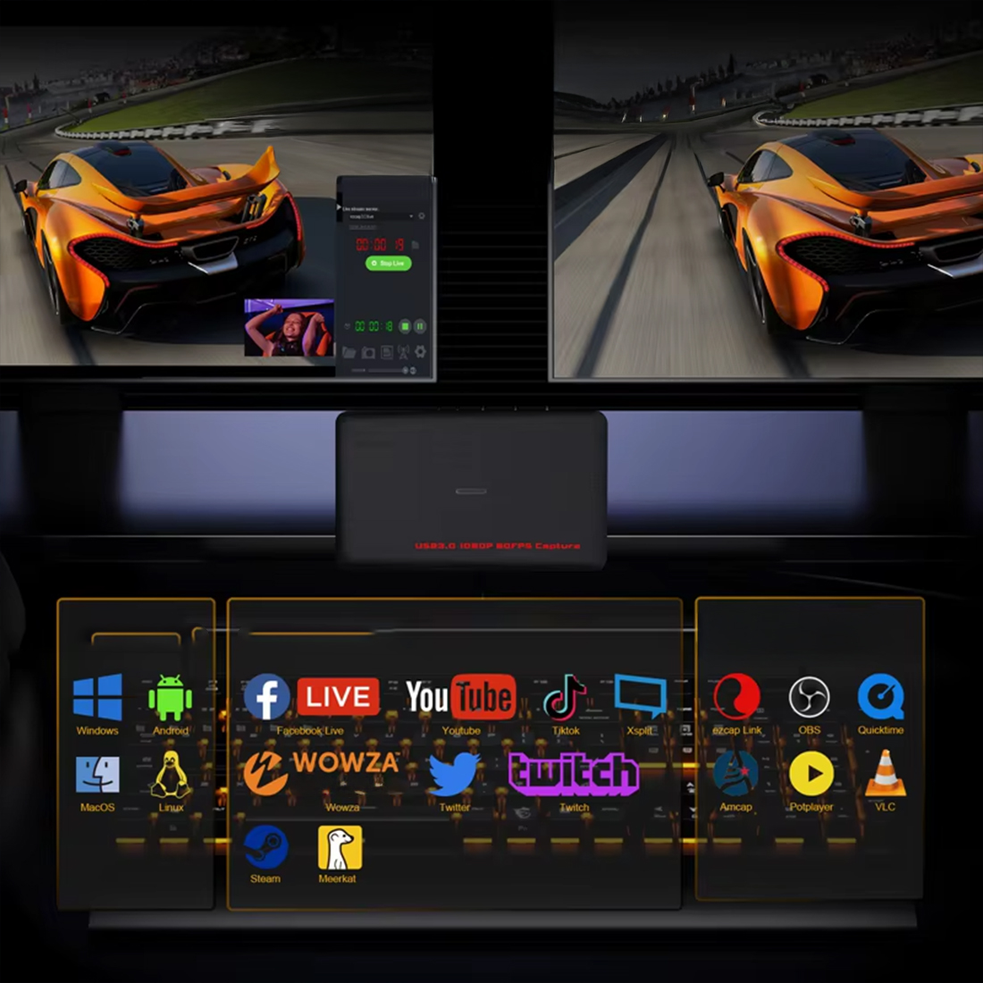 EZCAP 371L GameLink U3 – grabber HDMI 4K60 USB 3.0 do streamingu gier i kamer