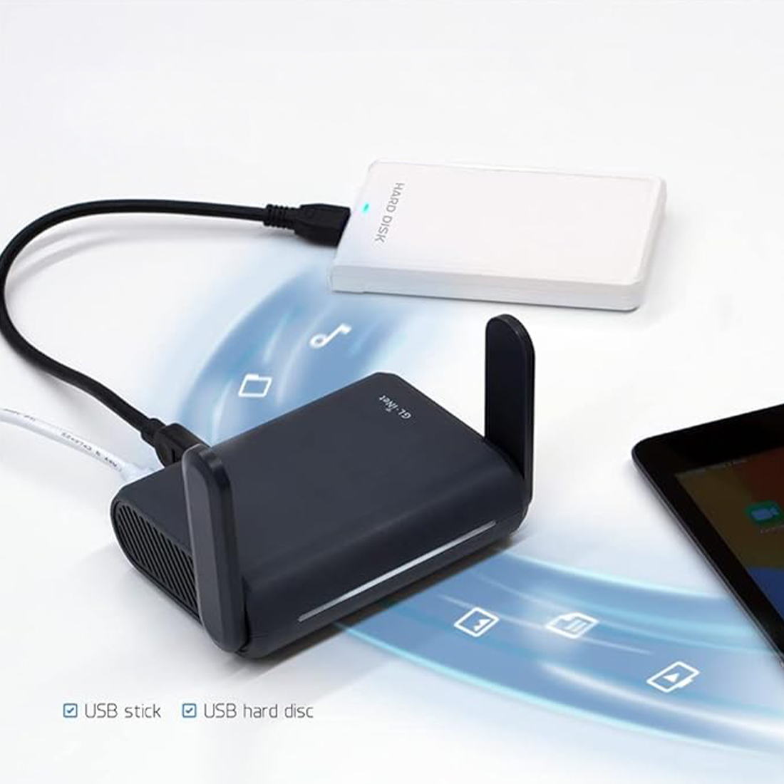 GL.iNet Slate Plus GL-A1300 port USB 3.0 pamięć sieciowa