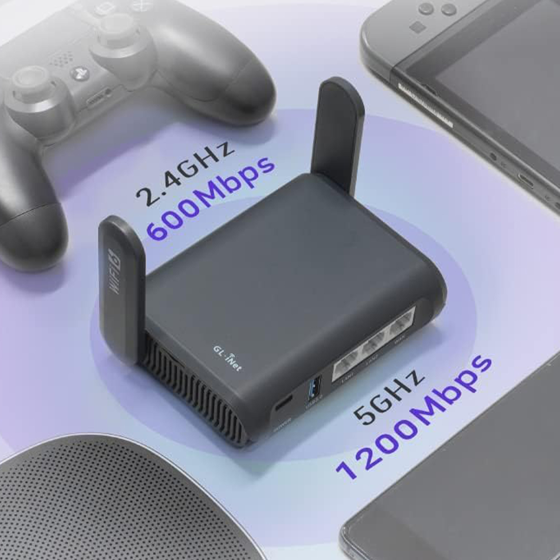 router wifi 6 gl-inet slate ax gl-axt1800 szybkie polaczenie 1800mbps