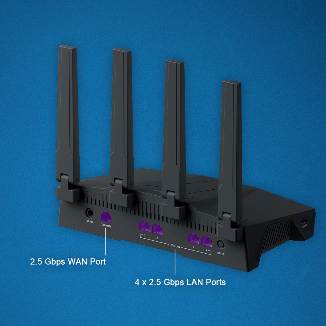 GL.iNet Flint 3e porty 2.5 Gb/s Ethernet sieć przewodowa WAN LAN