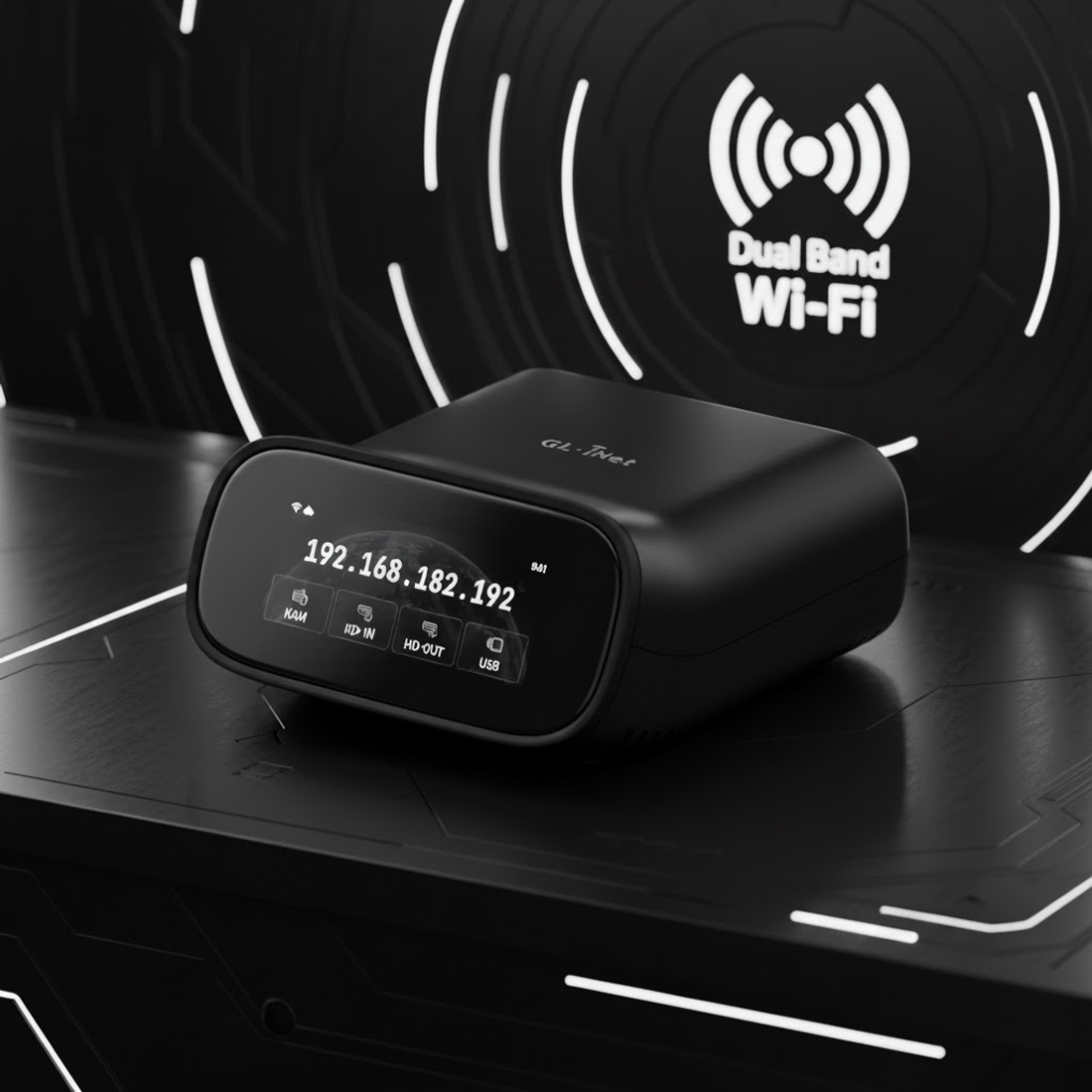 gl.inet comet pro gl rm10 kvm over wifi dwupasmowe wifi 6 obraz 4k 30fps stabilne polaczenie