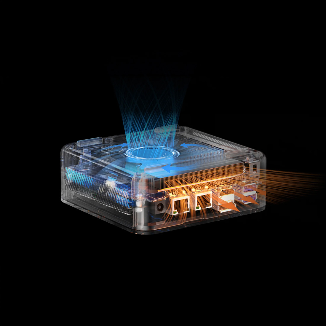 Minisforum AtomMan EliteMini AI370 system chłodzenia
