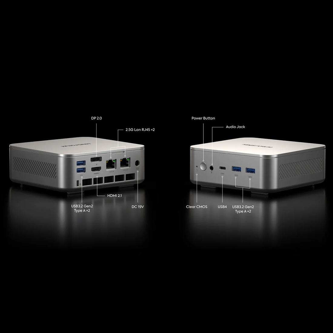 Minisforum AtomMan Elite Mini AI370 – specyfikacja i porty