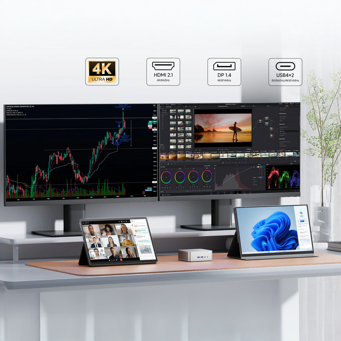 Mini komputer z obsługą 4 monitorów