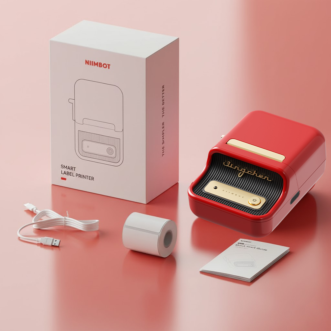 Drukarka etykiet Niimbot B21 Pro czerwona specyfikacja