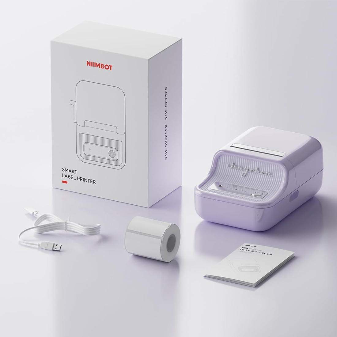 Drukarka etykiet Niimbot B21 Pro fioletowa specyfikacja