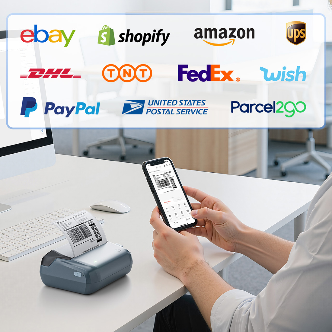 Niimbot B4 kompatybilność z platformami wysyłkowymi