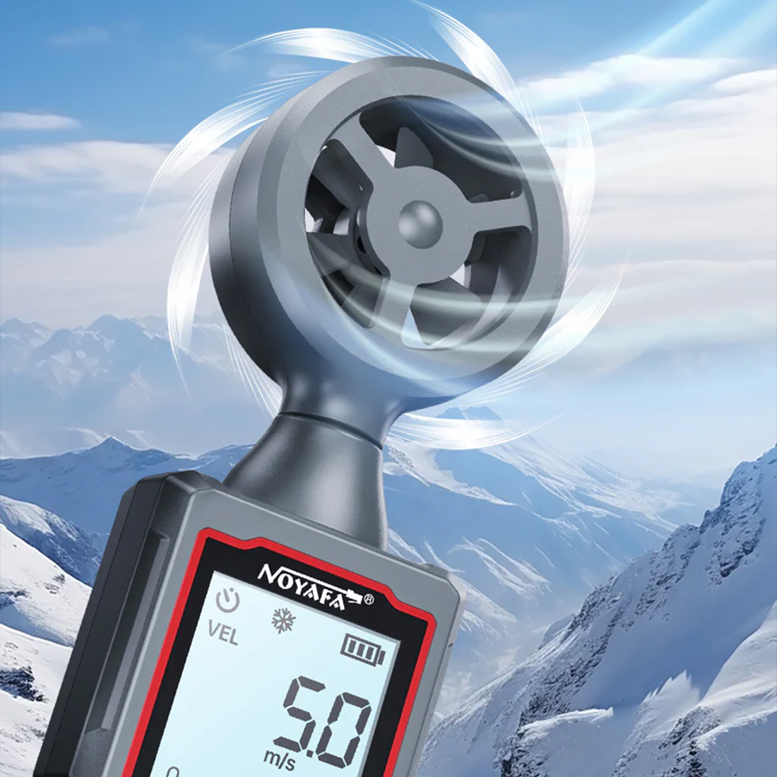 Noyafa NF-561 pomiar temperatury i efekt wind chill