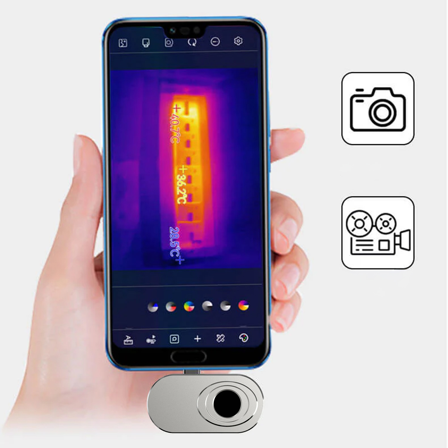 kompaktowa kamera termowizyjna do telefonu Noyafa NF-583S waga 19 g