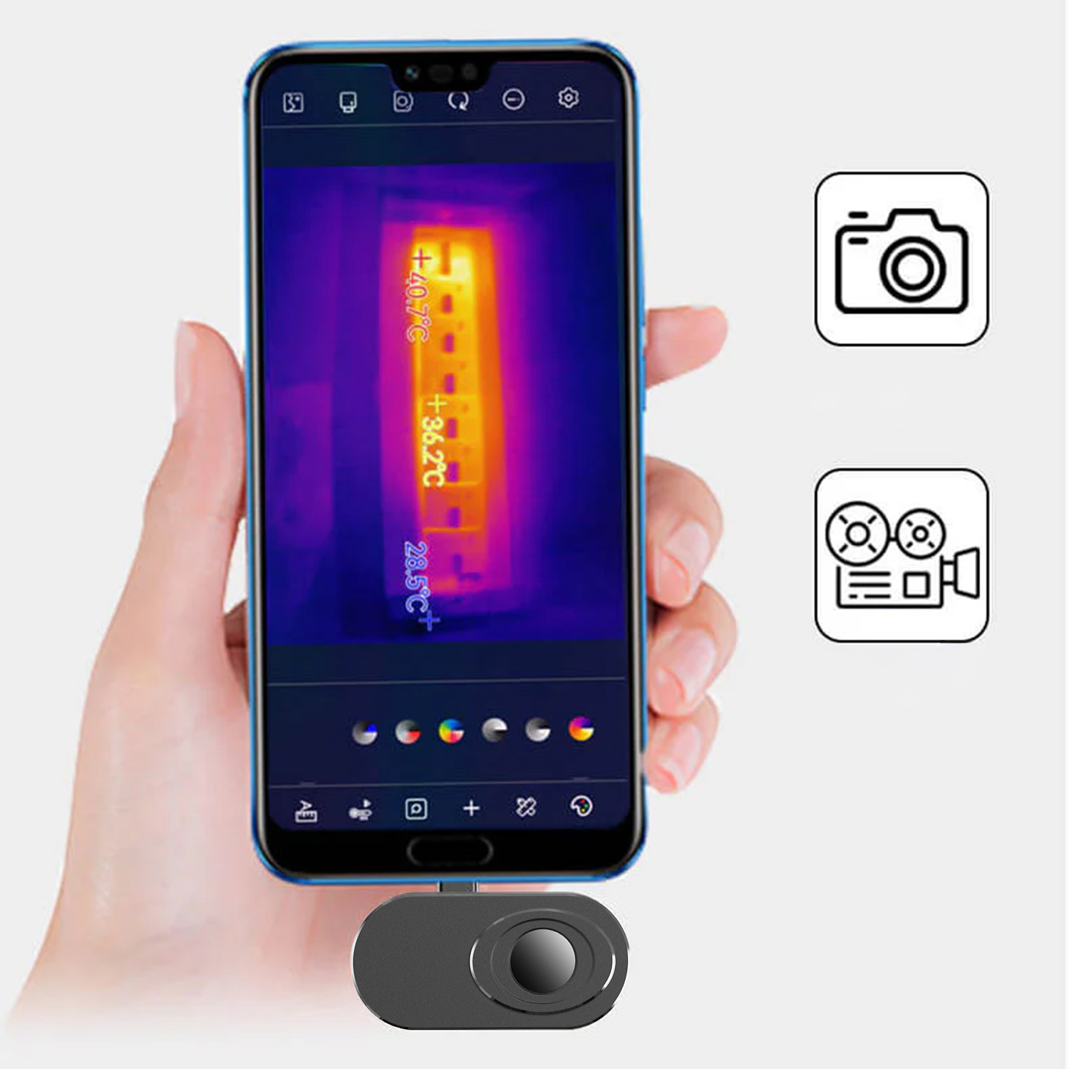 kompaktowa kamera termowizyjna do telefonu Noyafa NF-586S waga 19 g