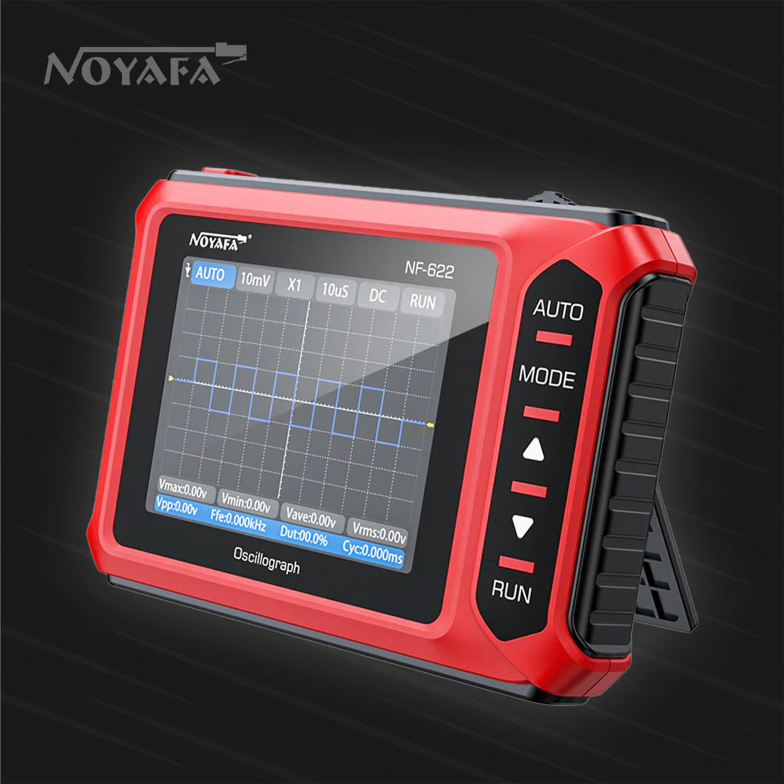 Mini oscyloskop cyfrowy NOYAFA NF-622 najważniejsze cechy 200 kHz 2,5 MS/s