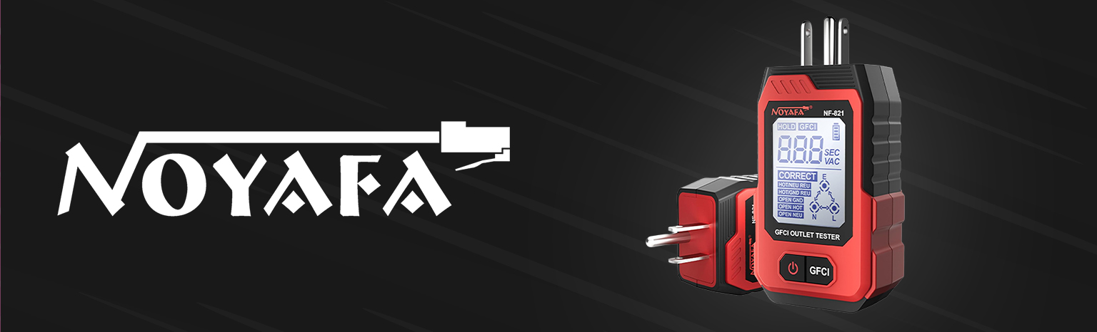 NOYAFA NF-821 tester gniazdek elektrycznych GFCI z wyświetlaczem LCD 120V