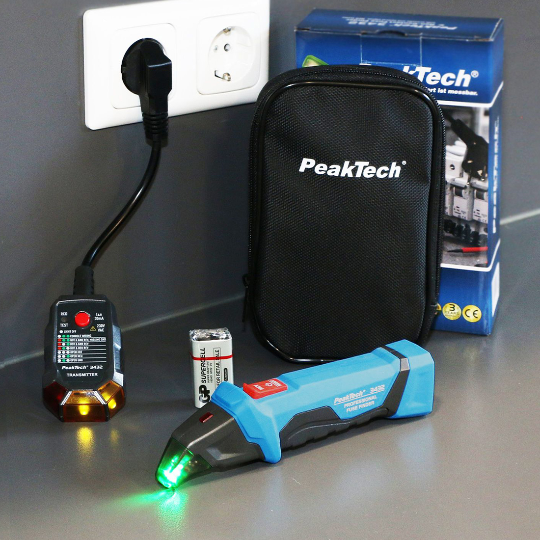 Detektor przewodów pod napięciem – tryb NCV PeakTech 3432