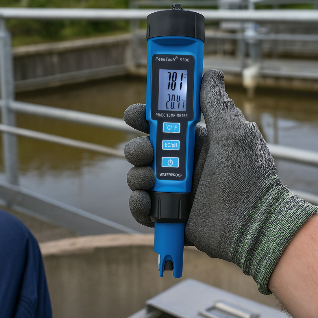 tester parametrów wody z podświetleniem LCD PeakTech P5306