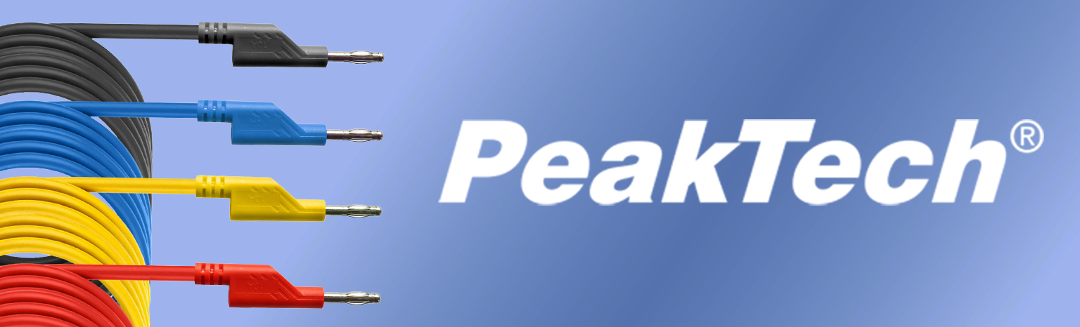 Zestaw przewodów PeakTech P 8202 z wtykami 4 mm – bezpieczne testy do 10 A i 120 VDC