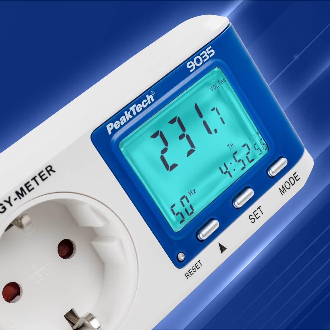 domowy licznik prądu z kalkulatorem CO2 PeakTech P9035