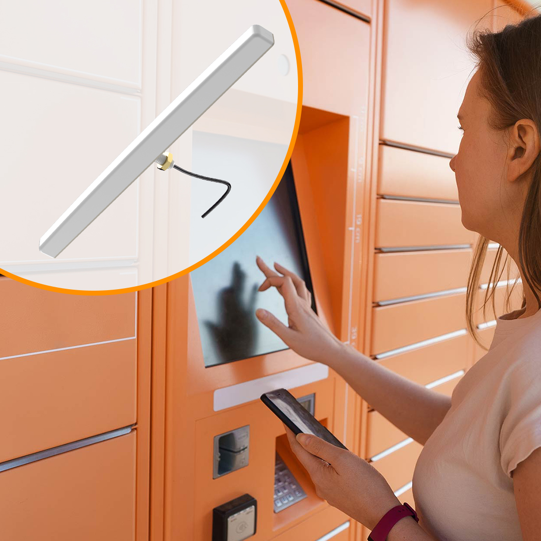 Antena Poynting DASH-3 LTE 450 do liczników inteligentnych z obudową ABS PC w kolorze szarym