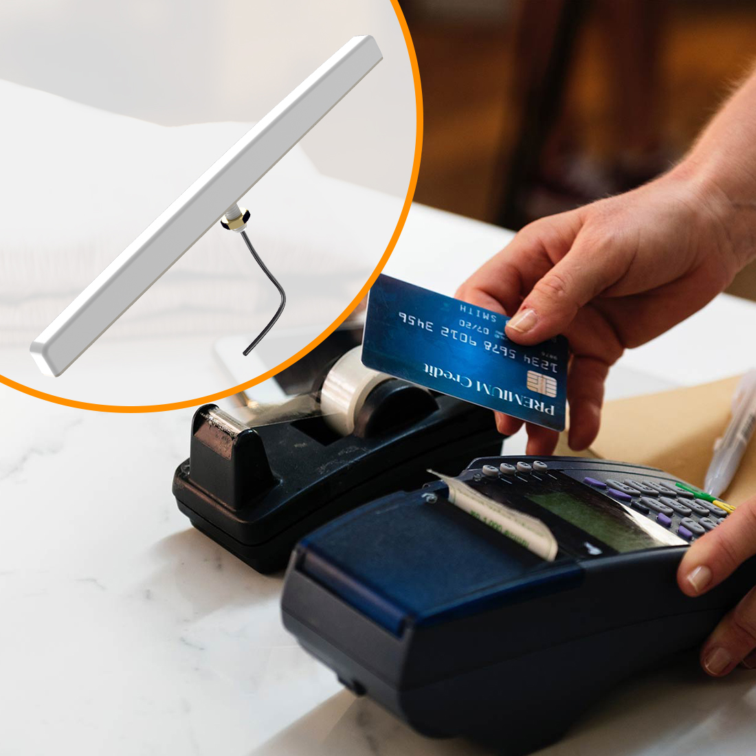 Antena Poynting DASH-3 z kątowym złączem MCX i kablem RG174 do urządzeń LTE 450 i NB IoT