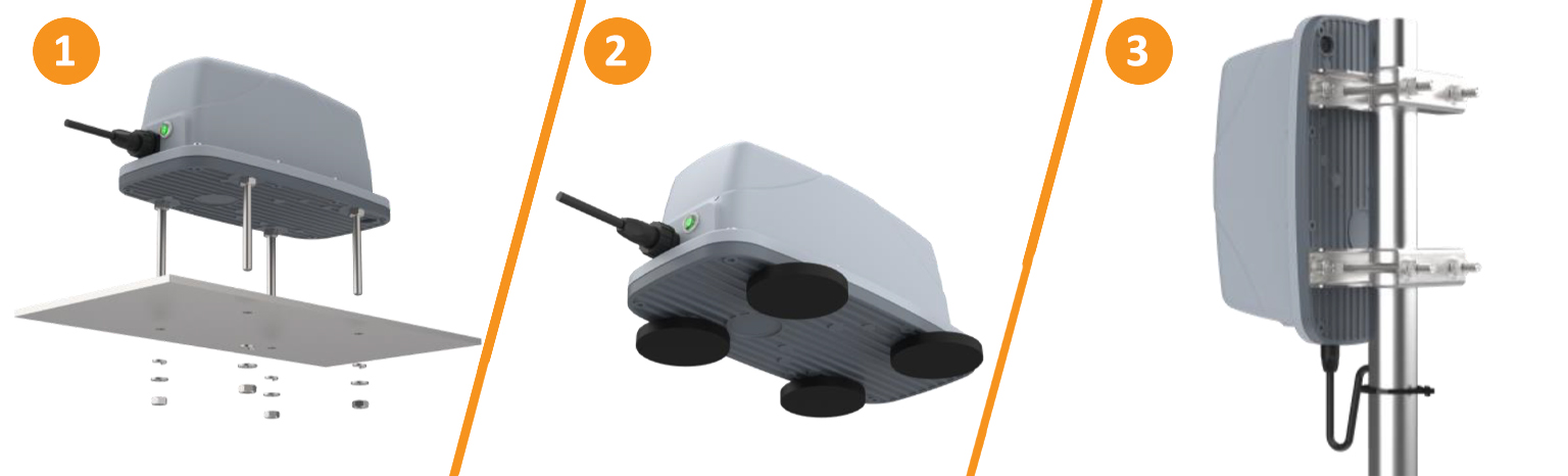 Antena Poynting EPNT-7 – możliwości montażu: powierzchnia, magnes, opcjonalnie maszt (BRKT-094)