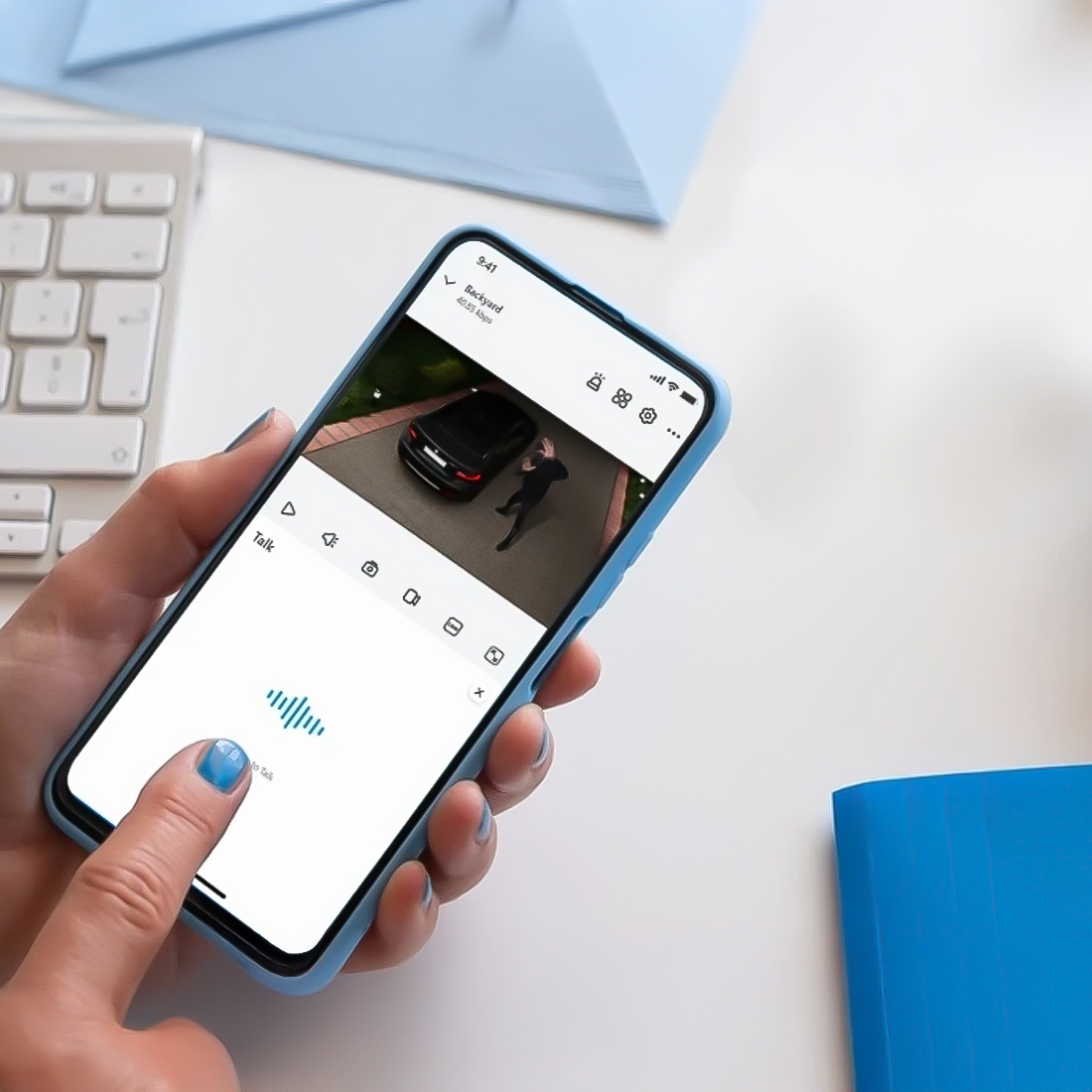 Reolink Argus Eco Pro reflektory syrena odstraszanie rozmowa dwukierunkowa mikrofon głośnik