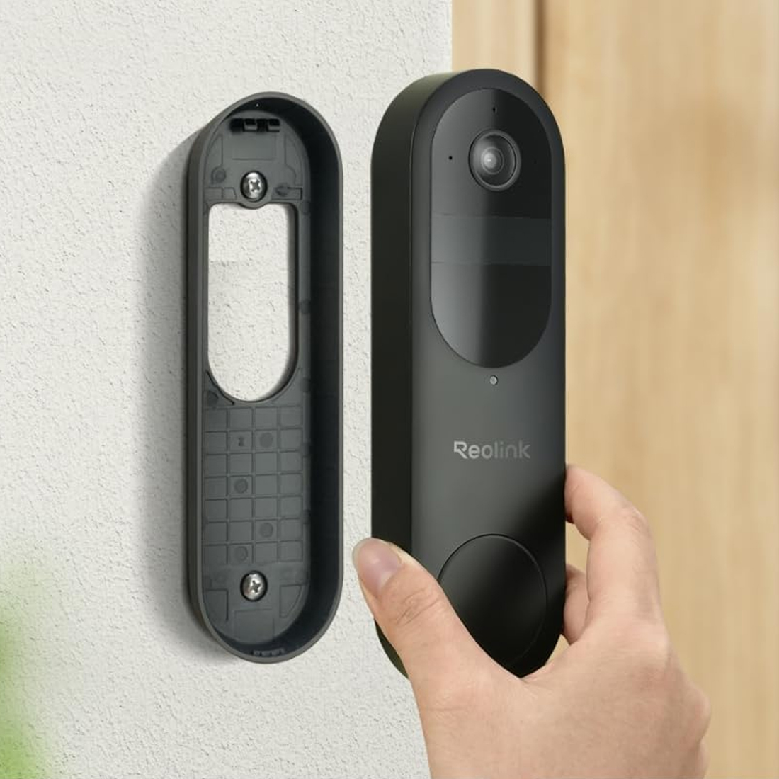 Reolink Smart 2K Dual-Band Battery Doorbell zawartość zestawu montaż
