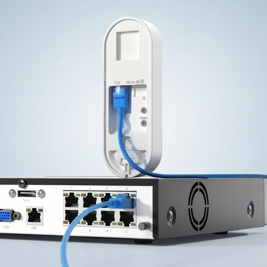 Reolink 2K PoE Doorbell, akcesoria montażowe i szybka instalacja PoE