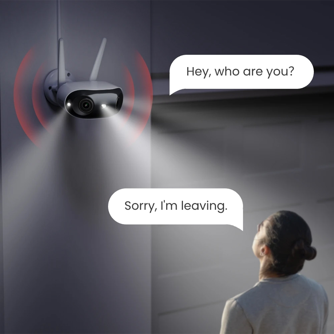 reolink elite wifi spotlight syrena alarm reakcja na ruch audio 2way