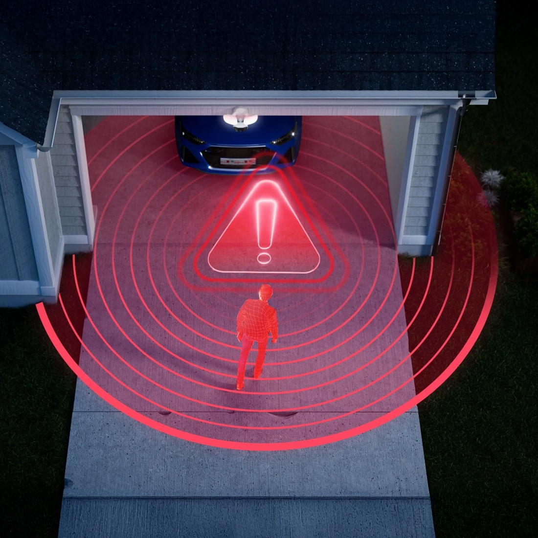 Reolink Elite Floodlight wifi alert o naruszeniu strefy ochrona wejscia magazynu parkingu