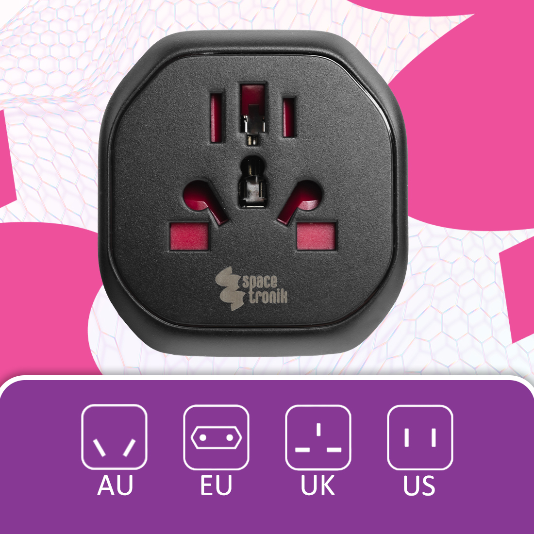 adapter do gniazdek europejskich dla sprzętów z wtyczkami USA UK AU