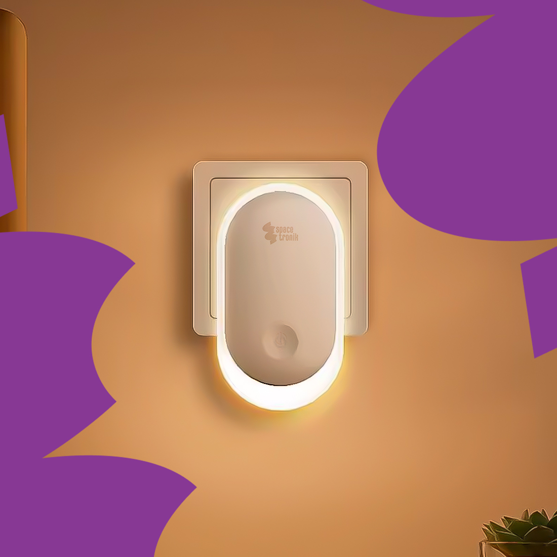 Spacetronik SR300 lampka nocna LED z czujnikiem zmierzchu do korytarza
