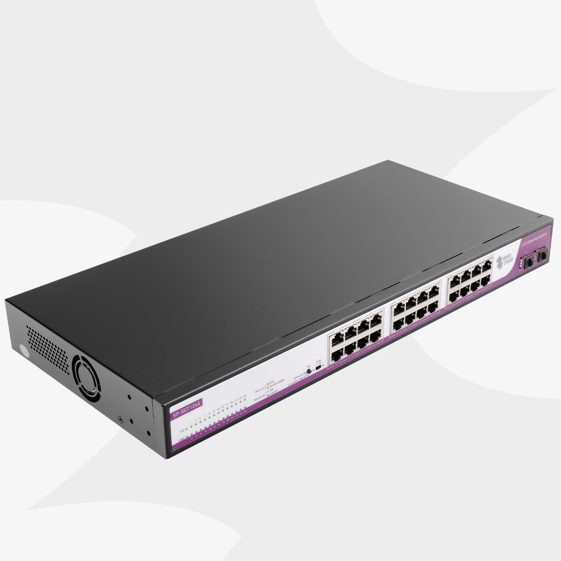 Przełącznik 2.5G z uplinkami 10G Spacetronik SP-SGT124S
