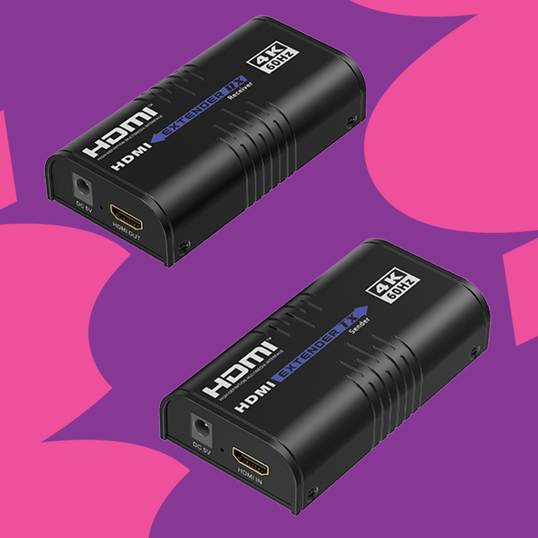 zestaw nadajnik odbiornik HDMI IP 4K 60Hz