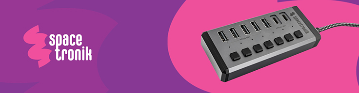 Hub USB Spacetronik SPU-M18 z włącznikami