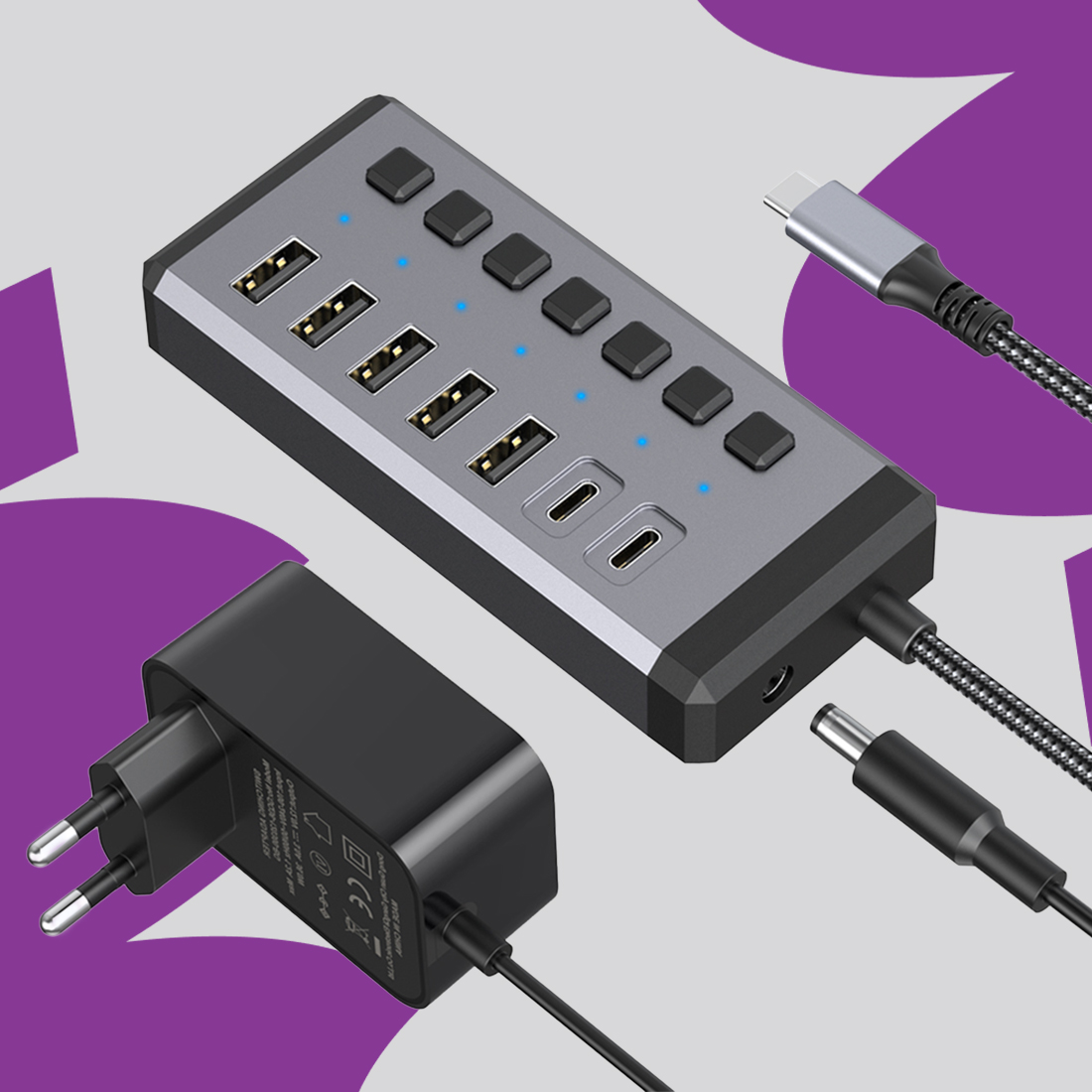 Stabilne zasilanie huba USB Spacetronik