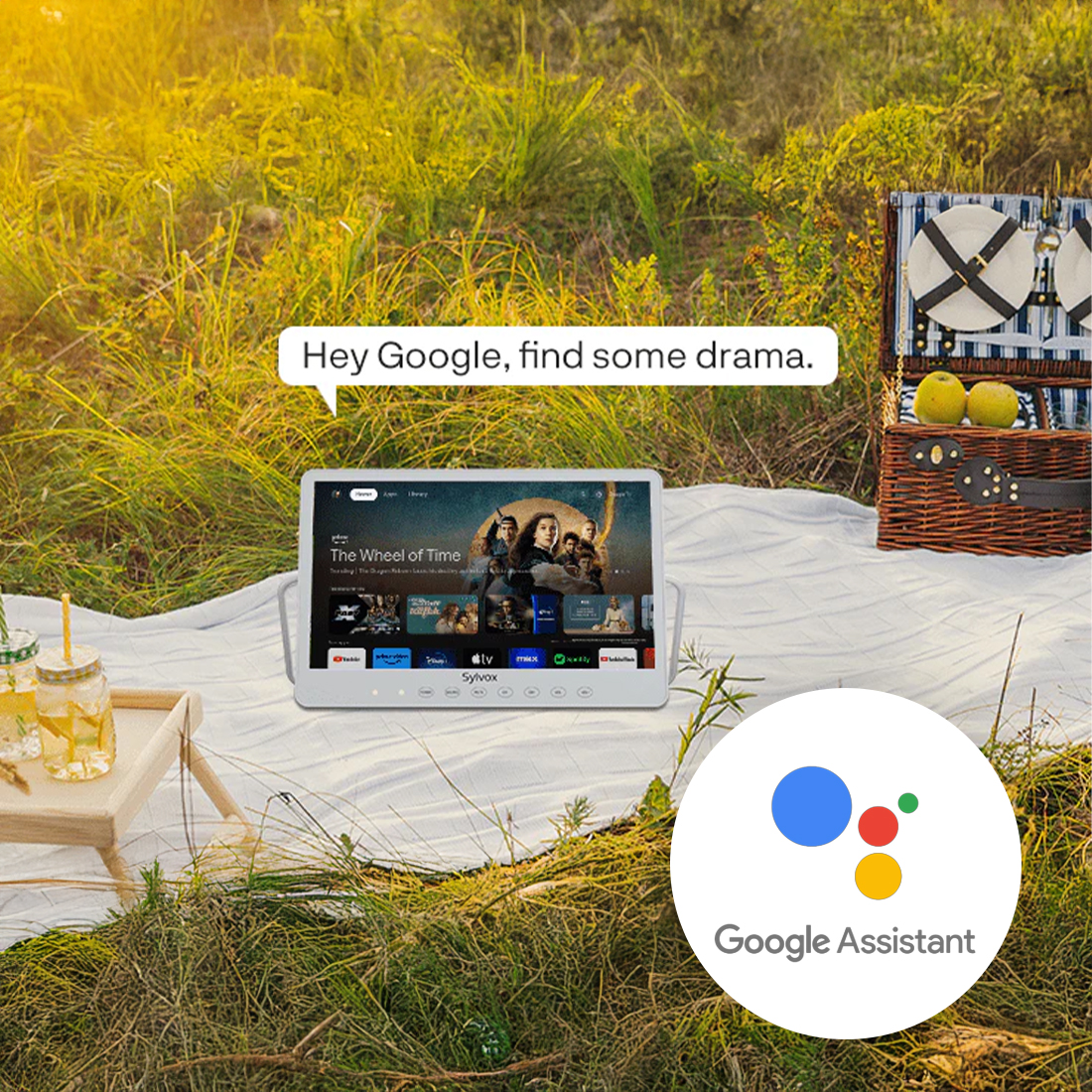 Sylvox Smart 15.6 sterowanie głosem Hey Google