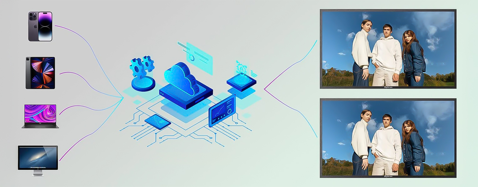 smart digital signage cms wbudowany sylvox