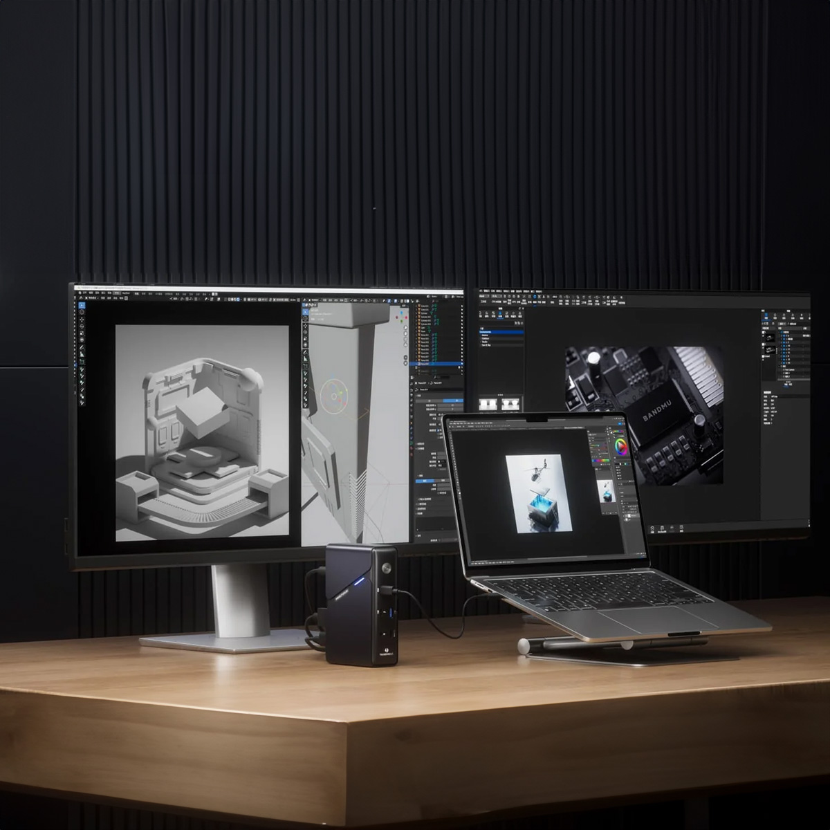 kompaktowa stacja dokująca thunderbolt 4 minisforum tb4-01