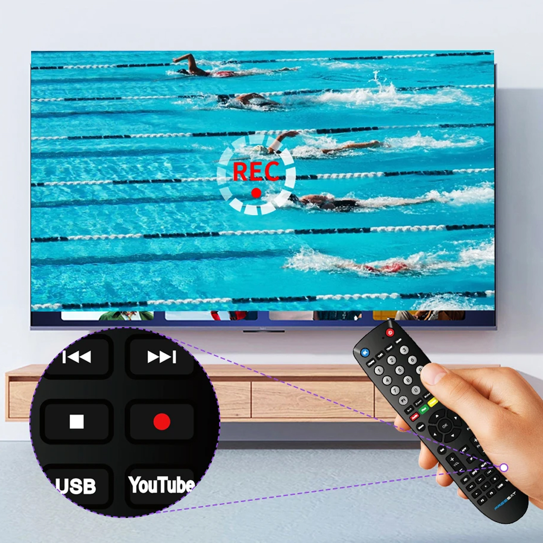 Freesat V8 Ultra z HDMI-CEC i automatycznym wyszukiwaniem kanałów