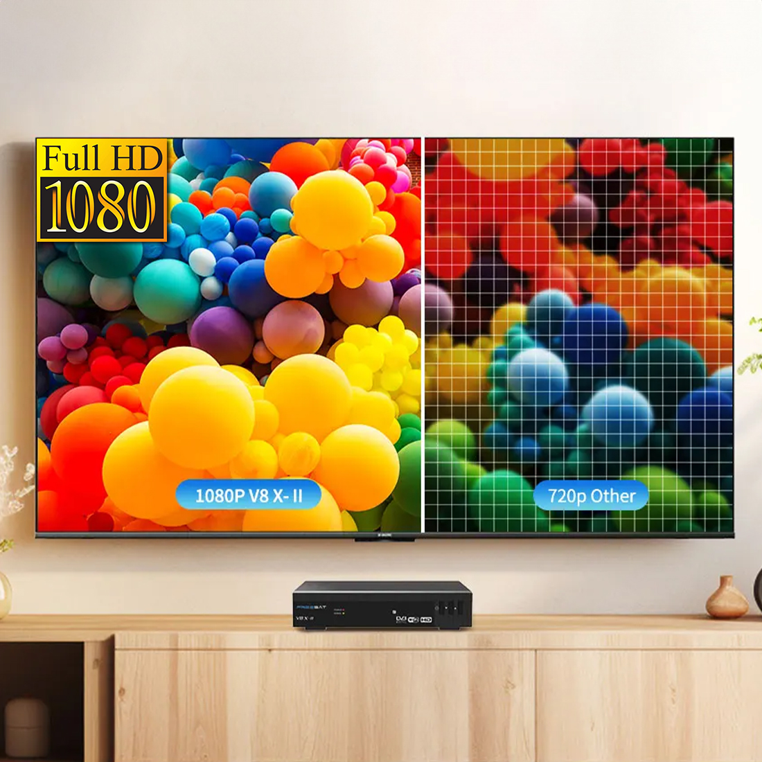 Tuner satelitarny Freesat V8 X-II Full HD DVB-S2X z obsługą IPTV i YouTube