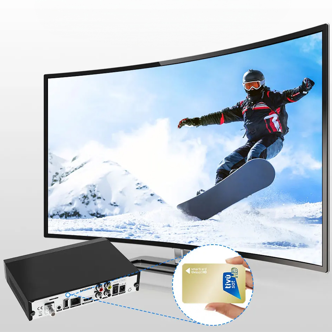 Freesat V8 Ultra obsługa kanałów premium przez moduł CAM i kartę operatora
